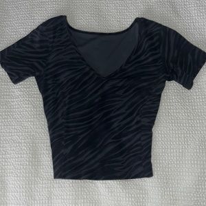 lululemon, size 6, zebra print, Cropped shirt